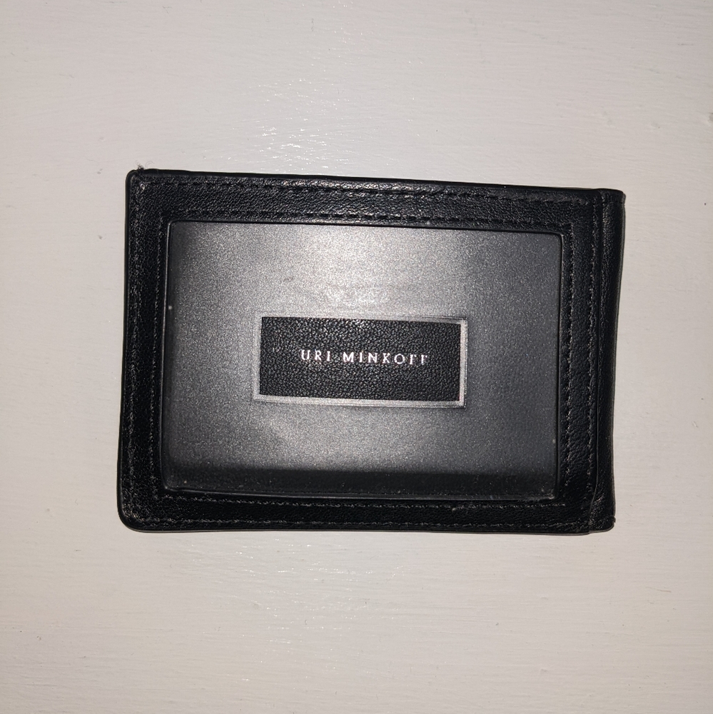 URI REBECCA MINKOFF BLACK CARD HOLDER WALLET - Picture 2 of 2